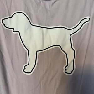 PINK Victoria's Secret Purple Dog Graphic Tee